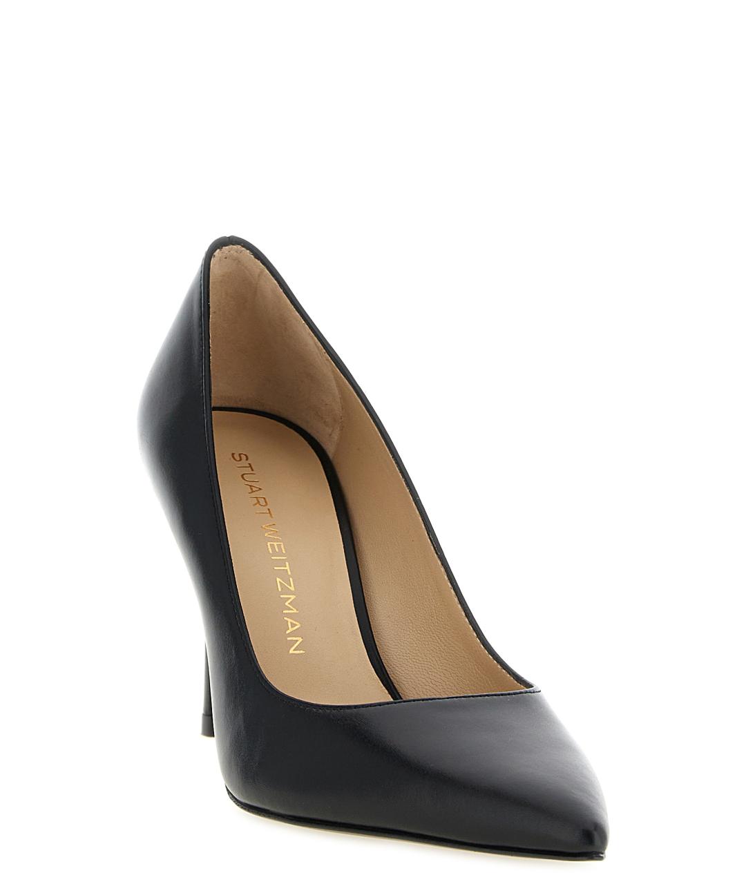 STUART WEITZMAN Черные кожаные туфли, фото 2
