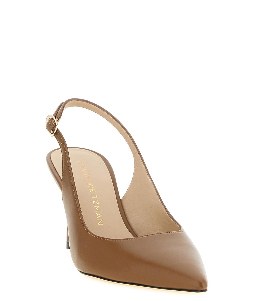 STUART WEITZMAN Коричневые кожаные туфли, фото 2