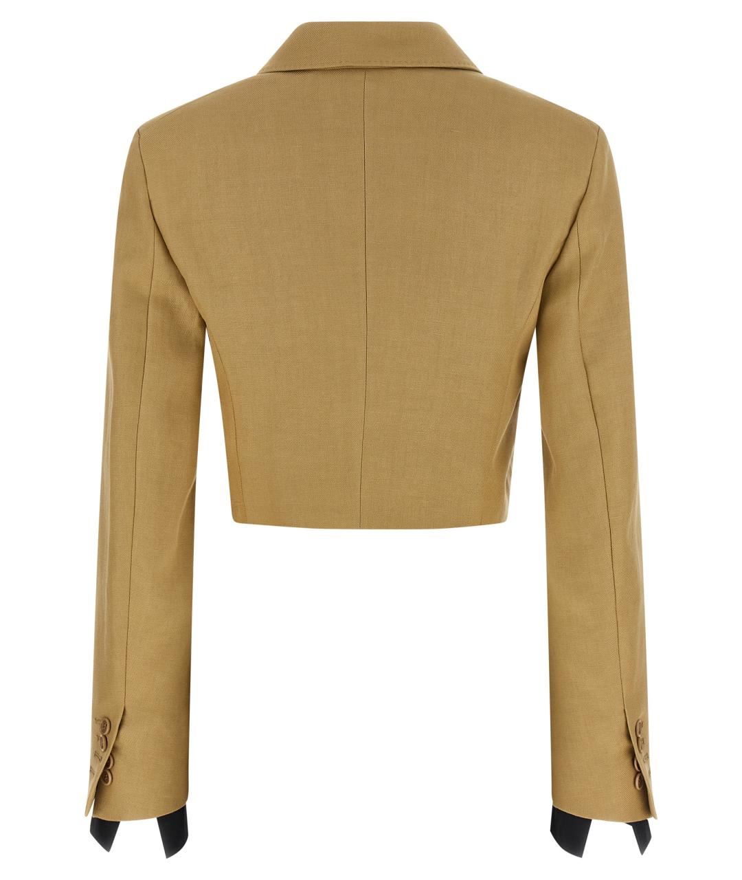 MAX MARA Бежевый льняной жакет/пиджак, фото 2