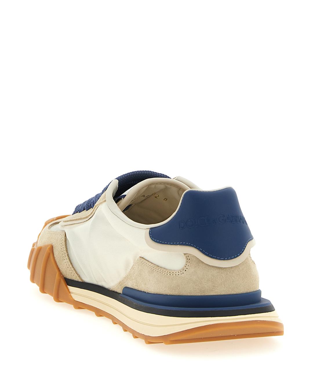 DOLCE&GABBANA Бежевые текстильные низкие кроссовки / кеды, фото 3