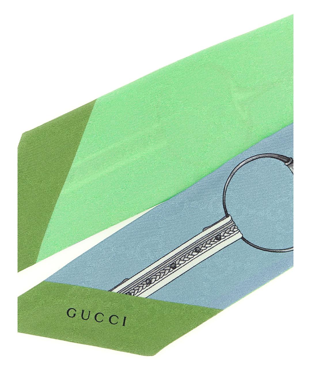 GUCCI Мульти шелковый шарф, фото 3