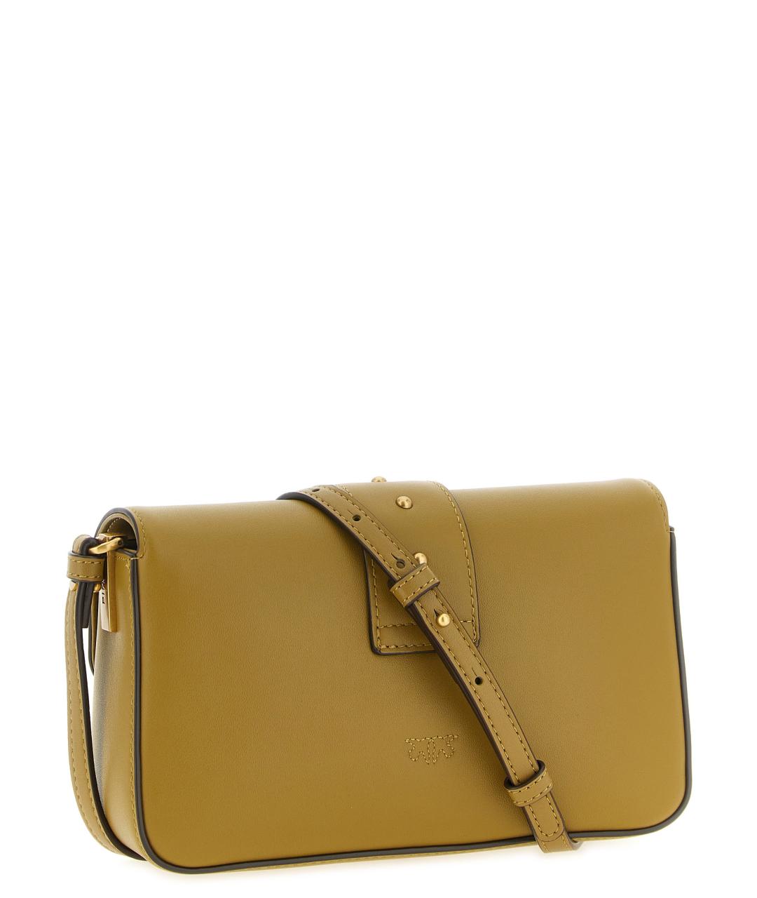 PINKO Зеленая кожаная сумка через плечо, фото 3