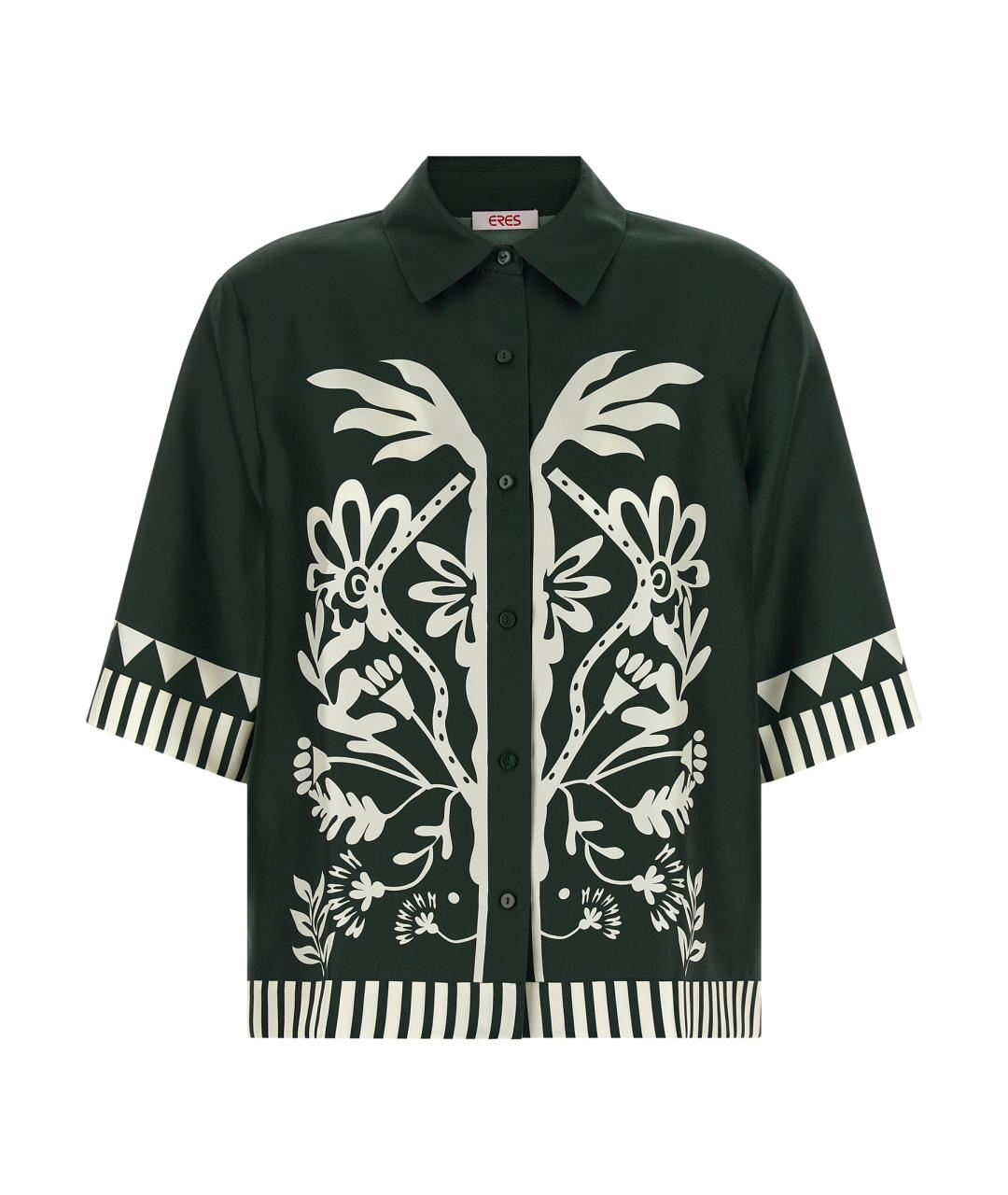 Eres Зеленая шелковая рубашка, фото 1