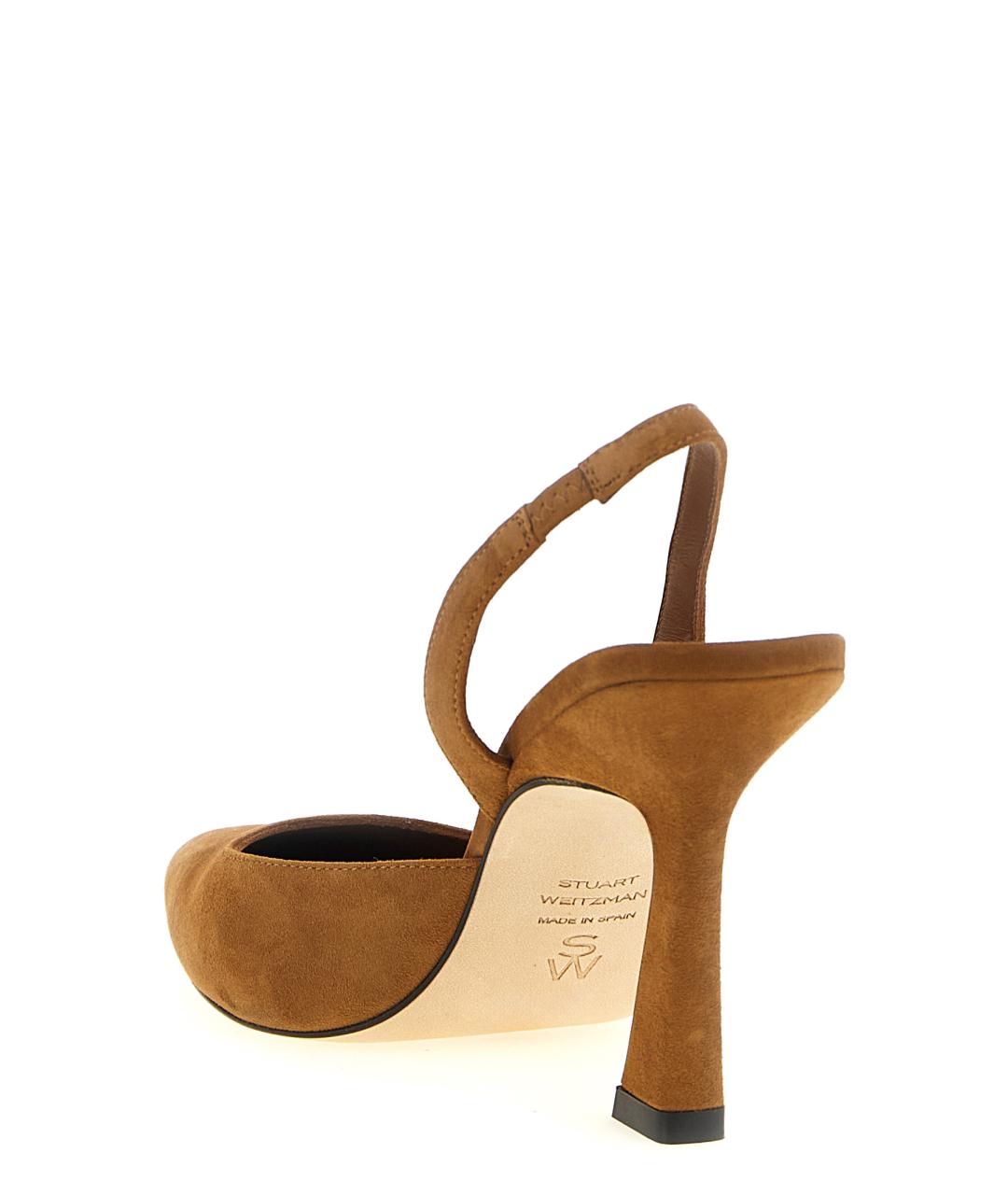 STUART WEITZMAN Коричневые замшевые туфли, фото 3