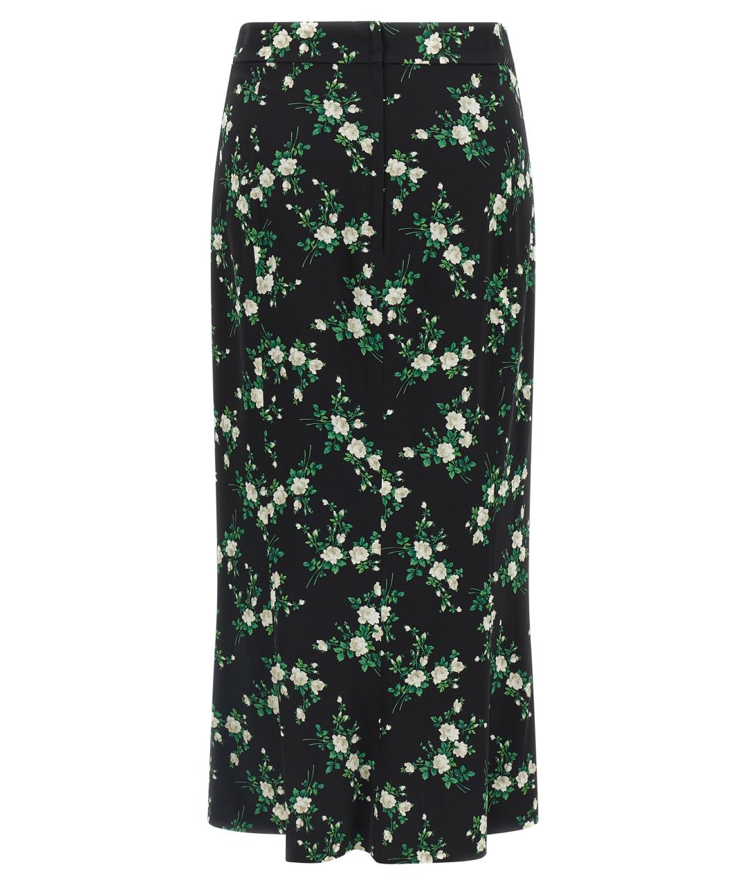 DOLCE&GABBANA Мульти шелковая юбка миди, фото 2