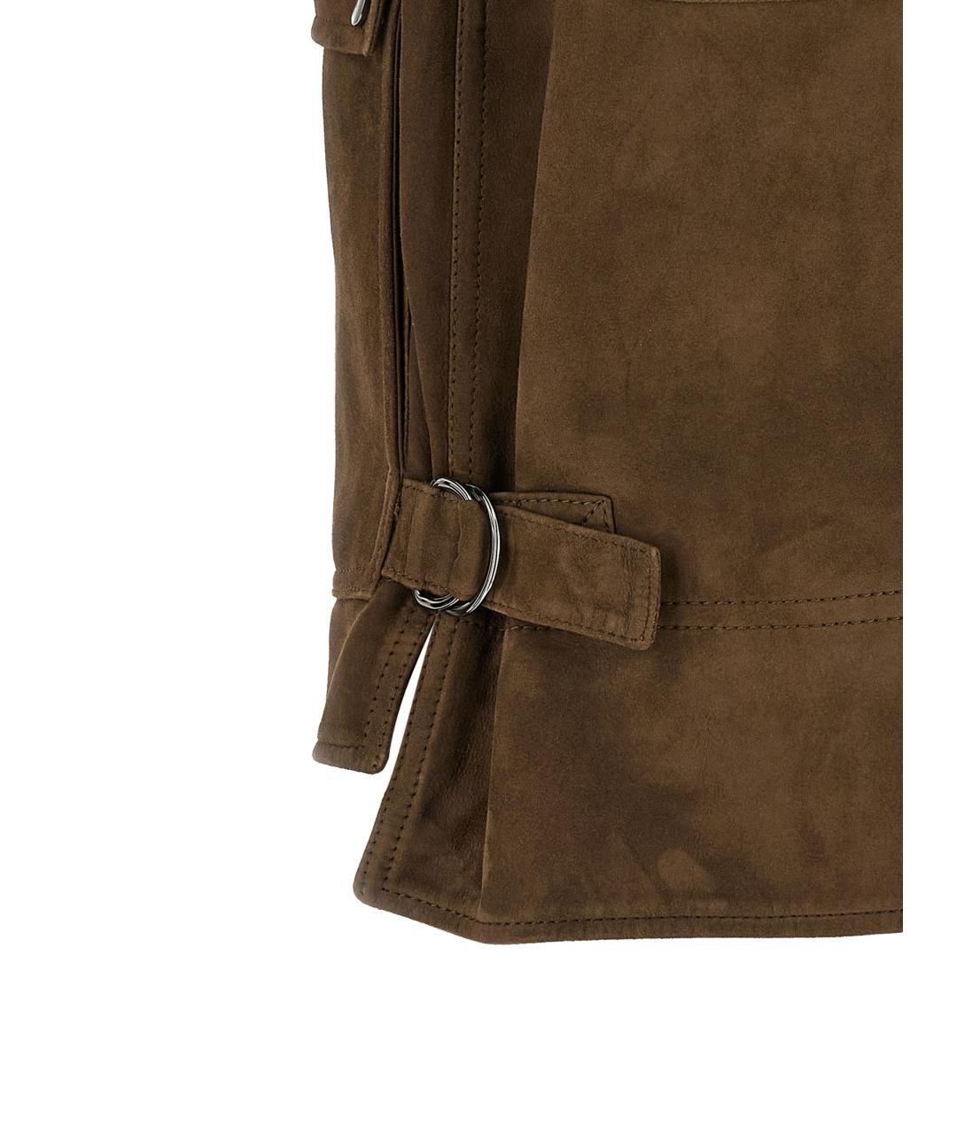 BRUNELLO CUCINELLI Коричневый замшевый жилет, фото 4