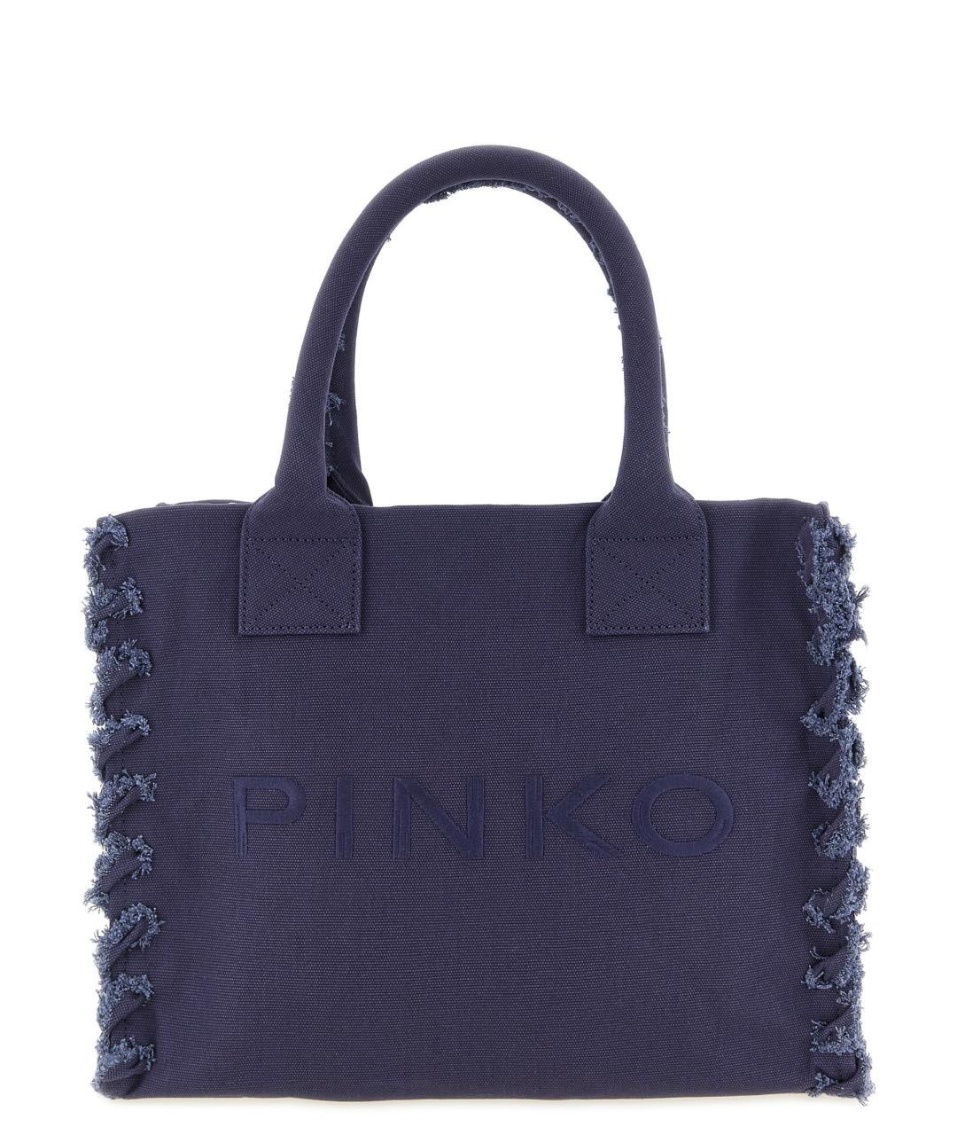 PINKO Синяя хлопковая сумка тоут, фото 1