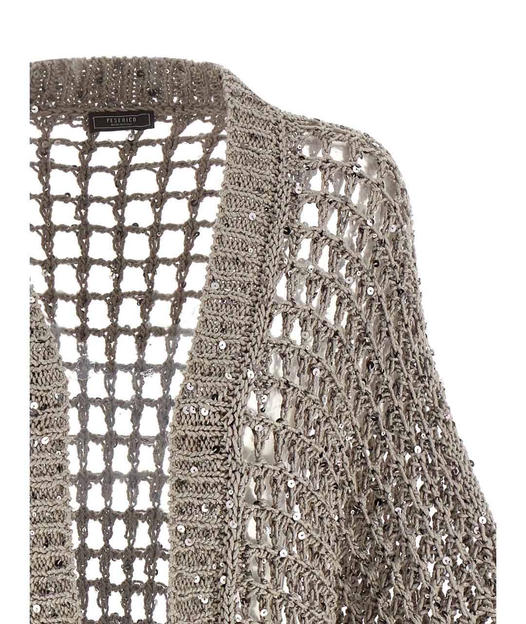 PESERICO Серый хлопковый кардиган, фото 3