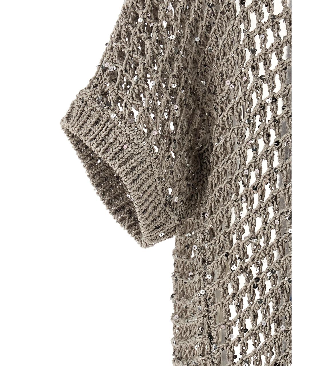 PESERICO Серый хлопковый кардиган, фото 4