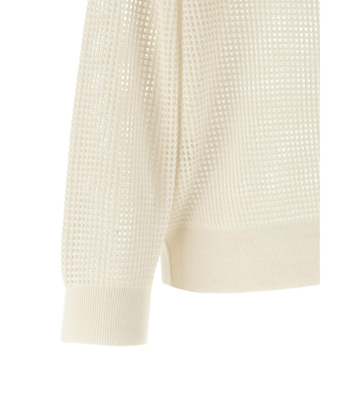 BRUNELLO CUCINELLI Белый кашемировый джемпер / свитер, фото 4