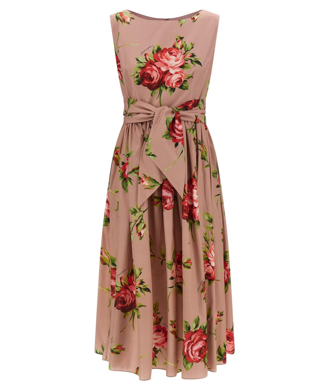 DOLCE&GABBANA Мульти шелковое повседневное платье, фото 1