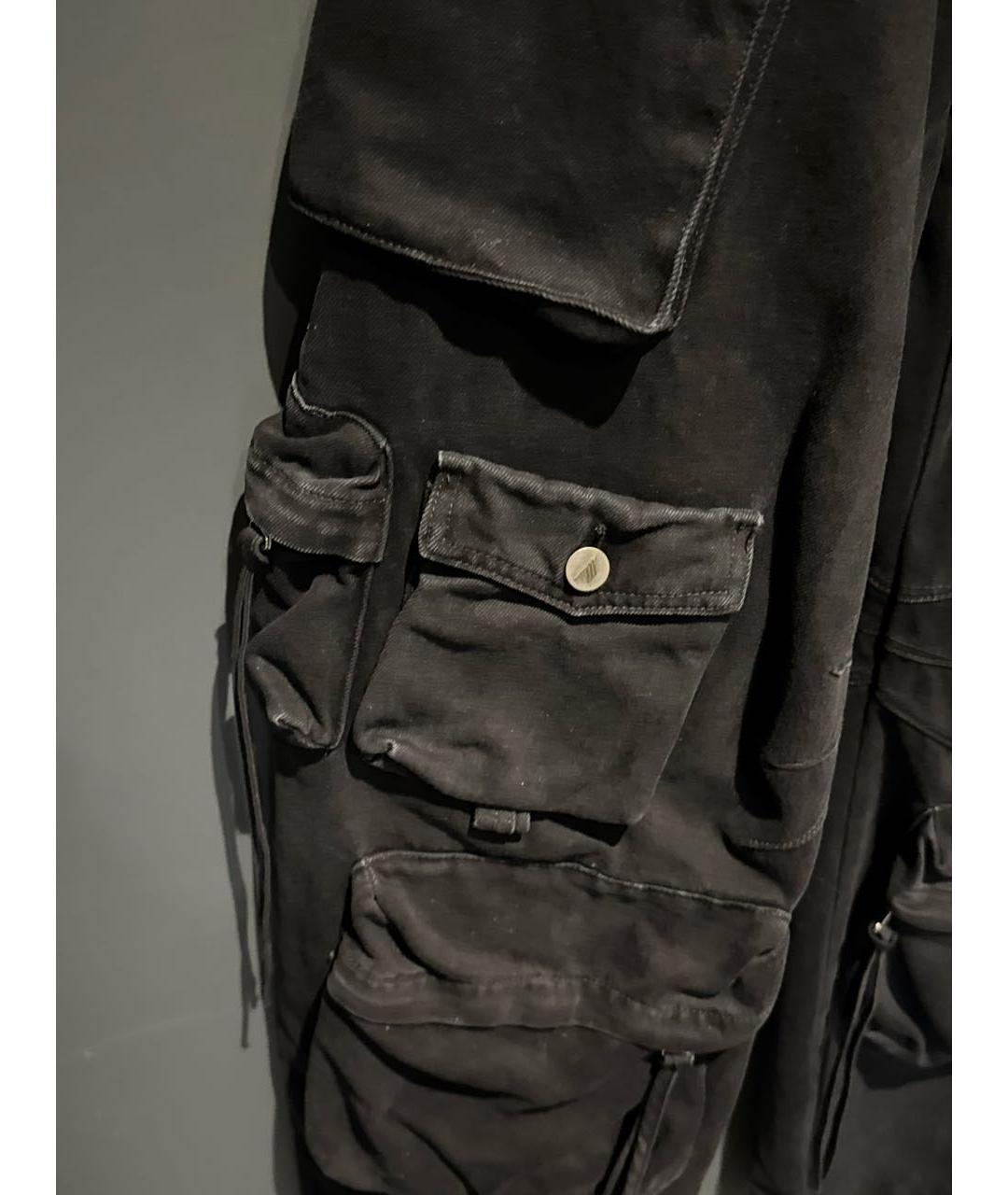 THE ATTICO Черные хлопковые прямые джинсы, фото 3