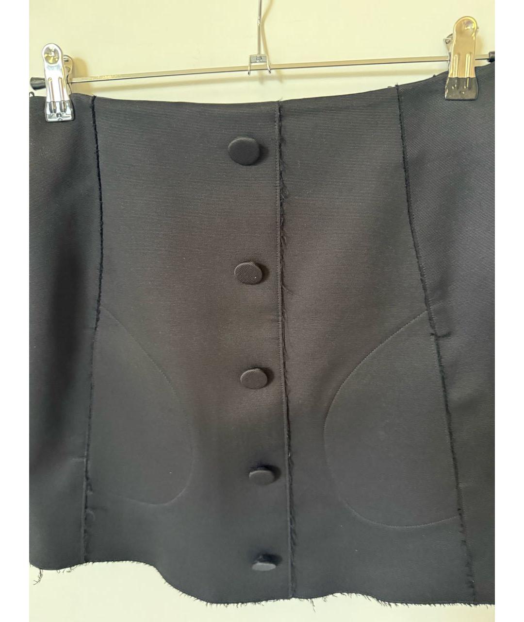 KHAITE Черная полиэстеровая юбка мини, фото 4