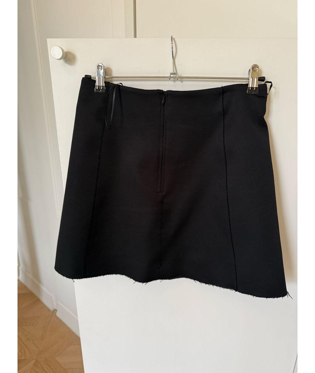 KHAITE Черная полиэстеровая юбка мини, фото 2