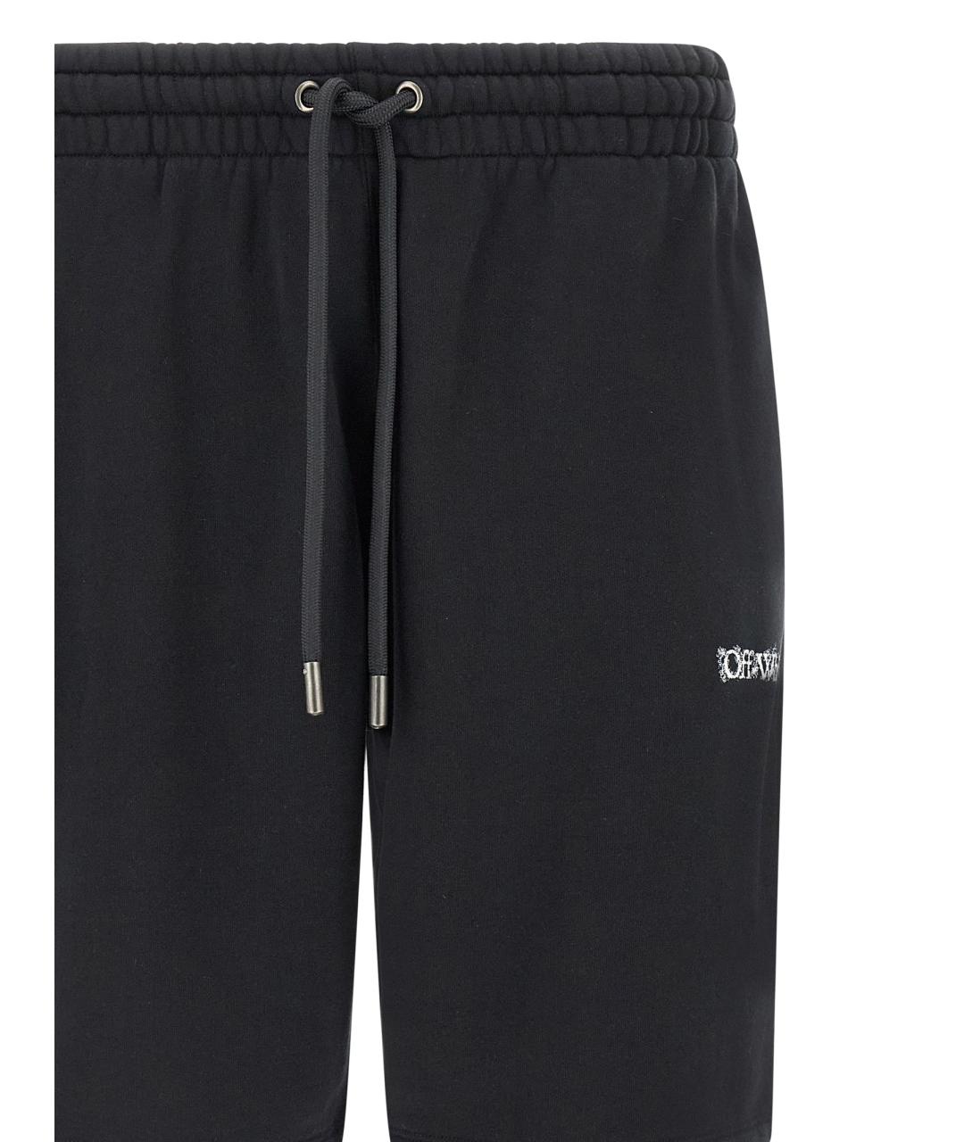 OFF-WHITE Черные хлопковые шорты, фото 3