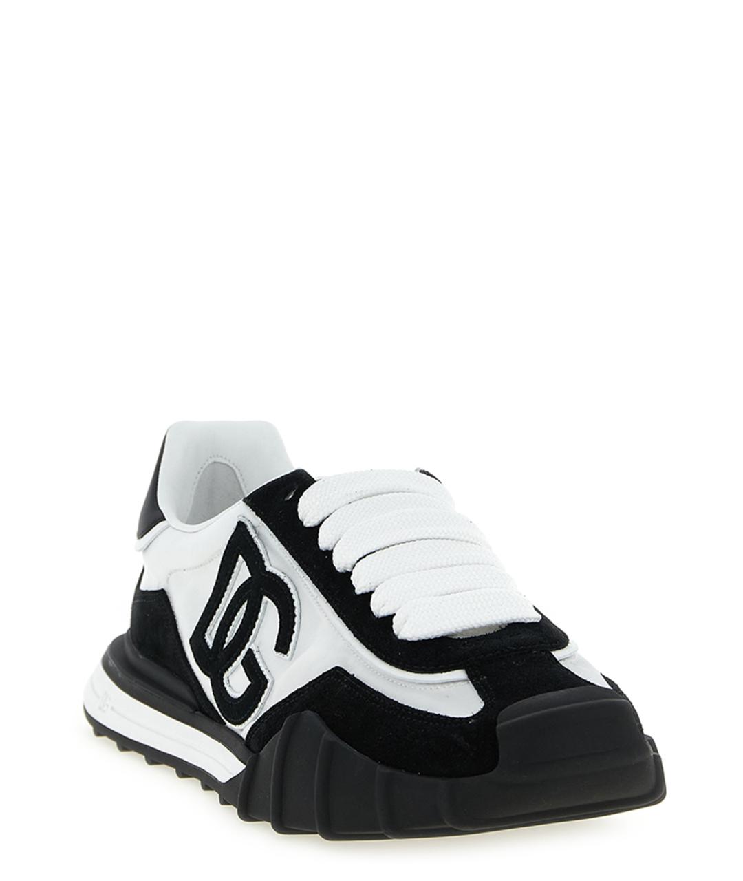 DOLCE&GABBANA Мульти текстильные низкие кроссовки / кеды, фото 2