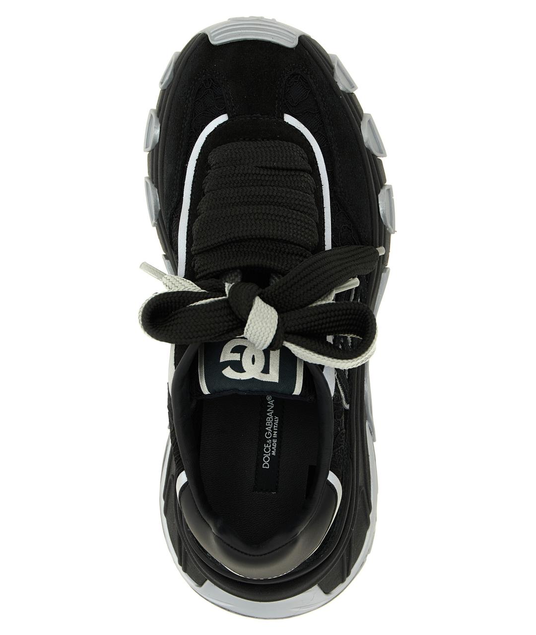 DOLCE&GABBANA Черные текстильные кроссовки, фото 4