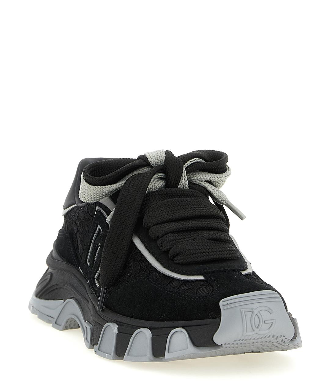 DOLCE&GABBANA Черные текстильные кроссовки, фото 2