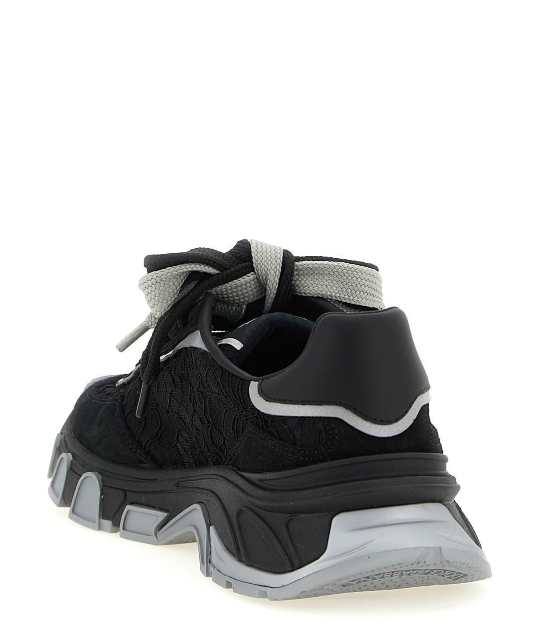 DOLCE&GABBANA Черные текстильные кроссовки, фото 3