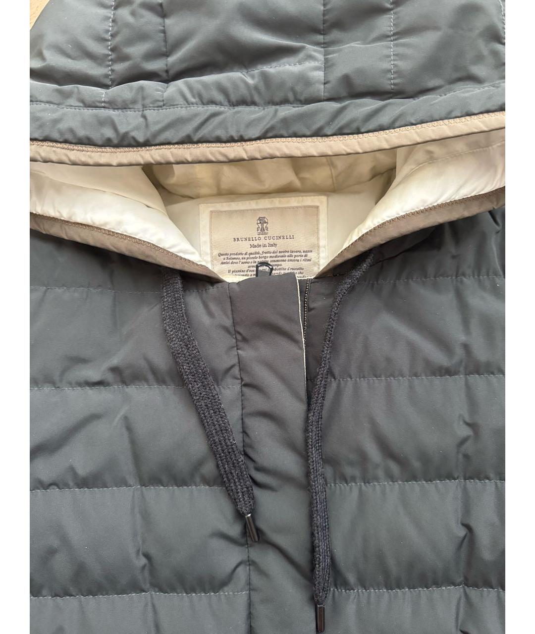 BRUNELLO CUCINELLI Серая полиэстеровая куртка, фото 4
