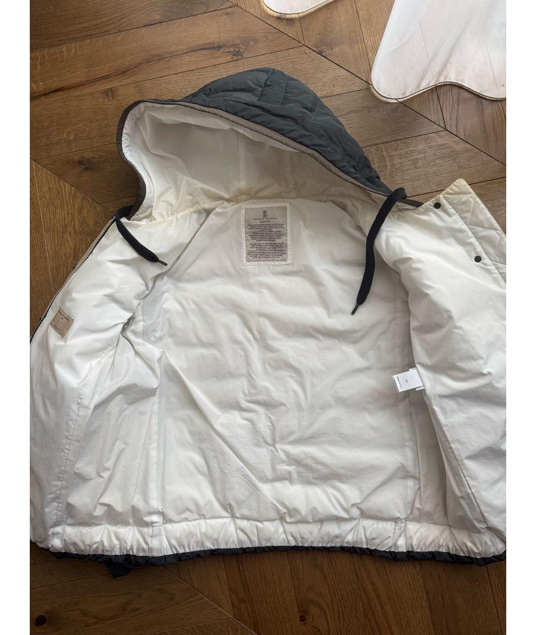 BRUNELLO CUCINELLI Серая полиэстеровая куртка, фото 5