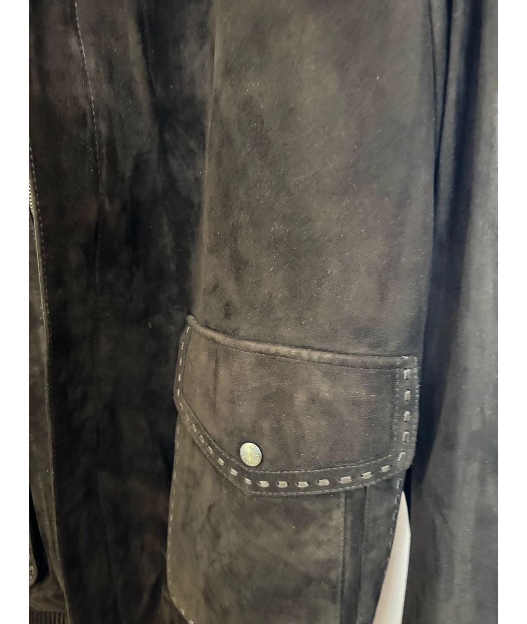 ROBERTO CAVALLI Коричневая замшевая куртка, фото 5