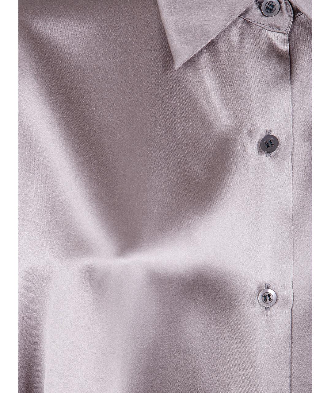 DRIES VAN NOTEN Серая шелковая рубашка, фото 3