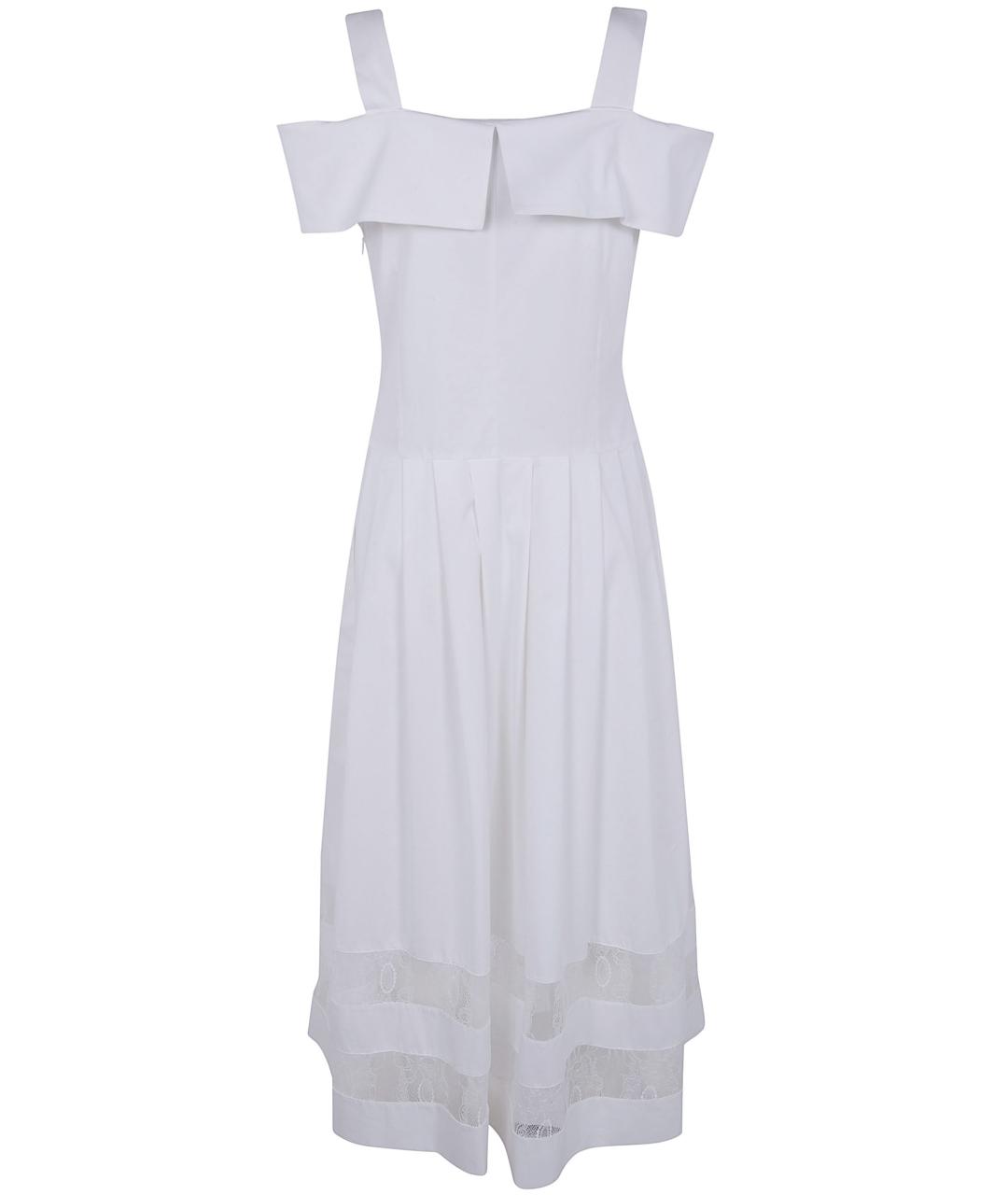 BLUGIRL Белое хлопковое повседневное платье, фото 2