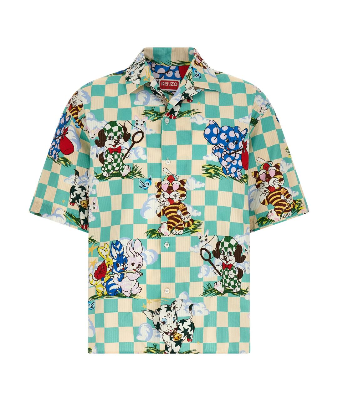 KENZO Мульти хлопковая кэжуал рубашка, фото 1