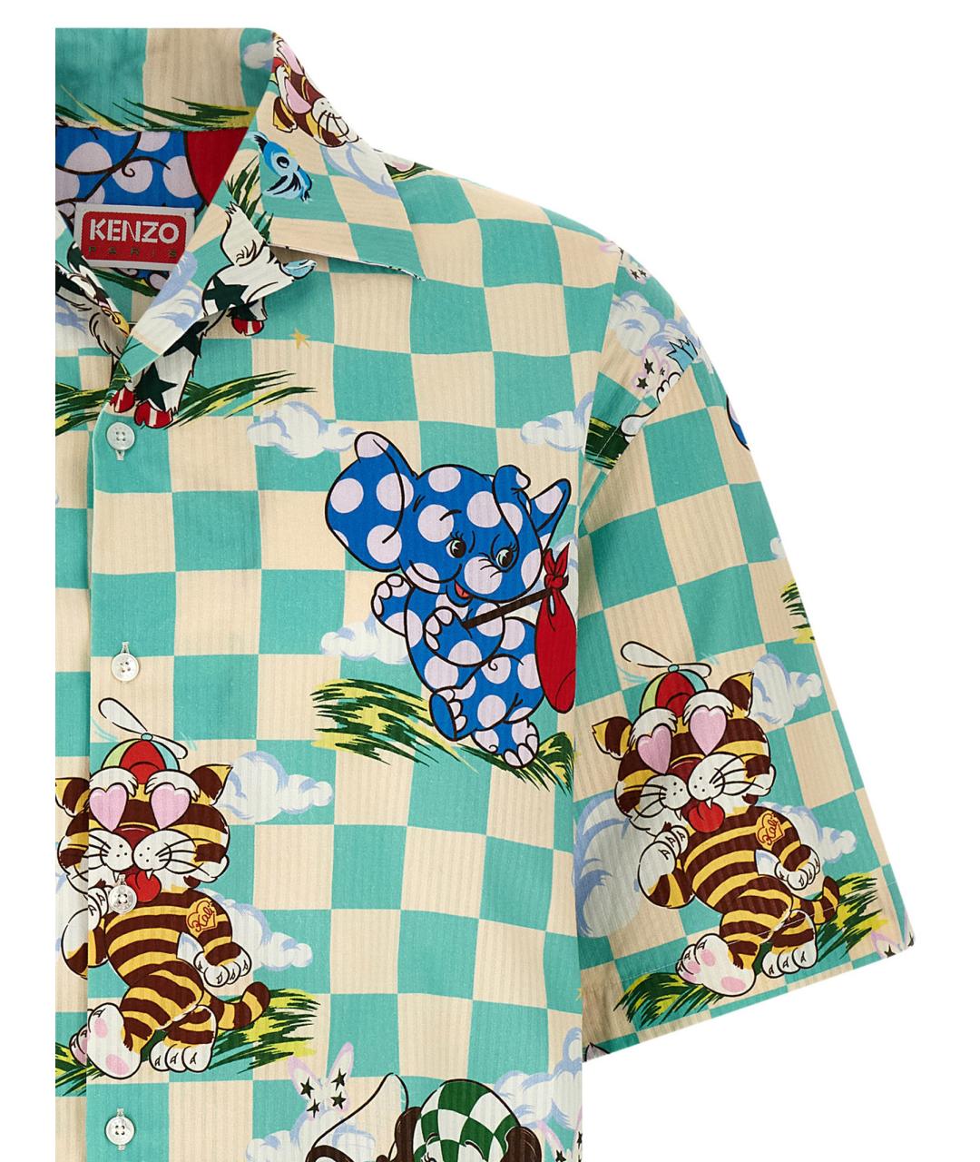 KENZO Мульти хлопковая кэжуал рубашка, фото 3