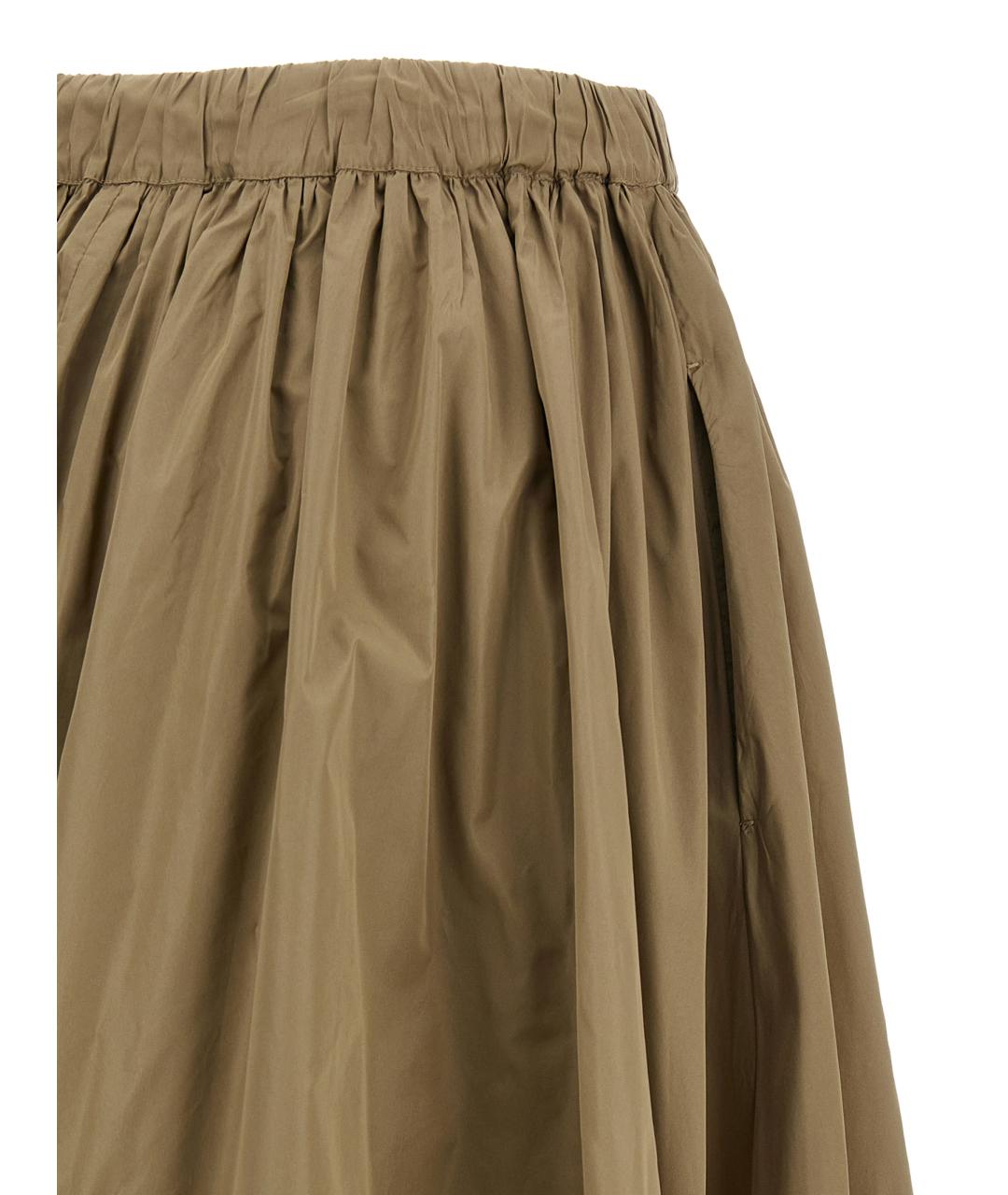 MAX MARA Коричневая полиэстеровая юбка миди, фото 4