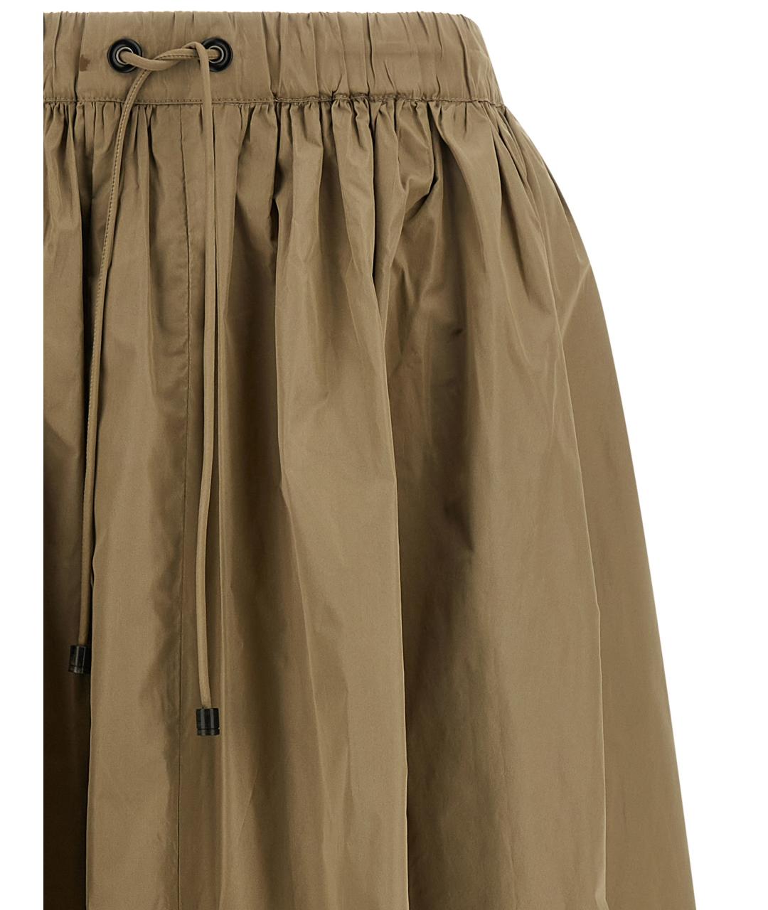 MAX MARA Коричневая полиэстеровая юбка миди, фото 3