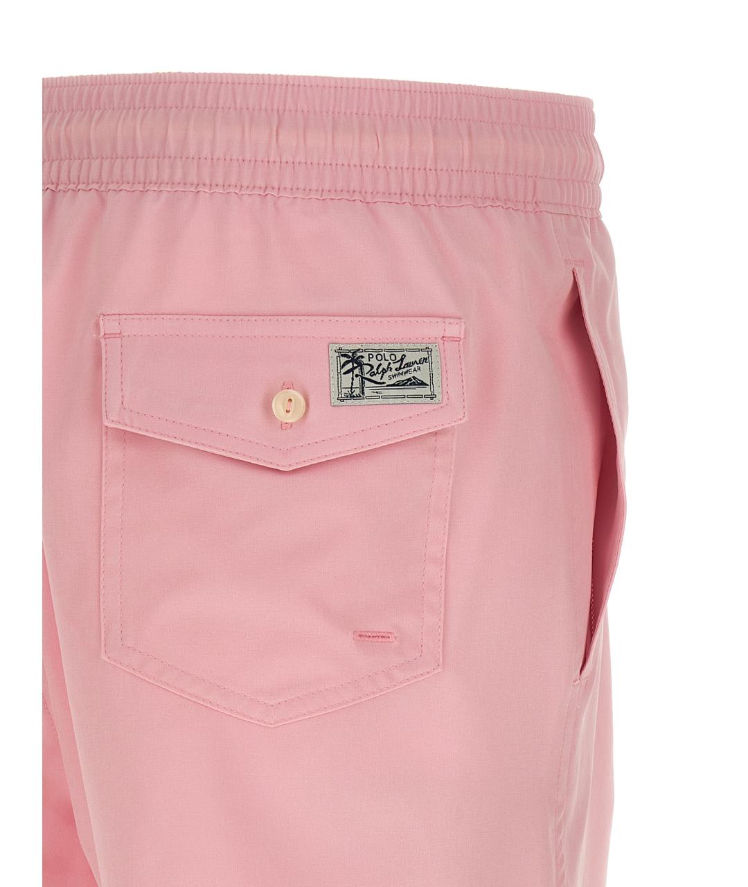 POLO RALPH LAUREN Розовые полиэстеровые шорты, фото 4