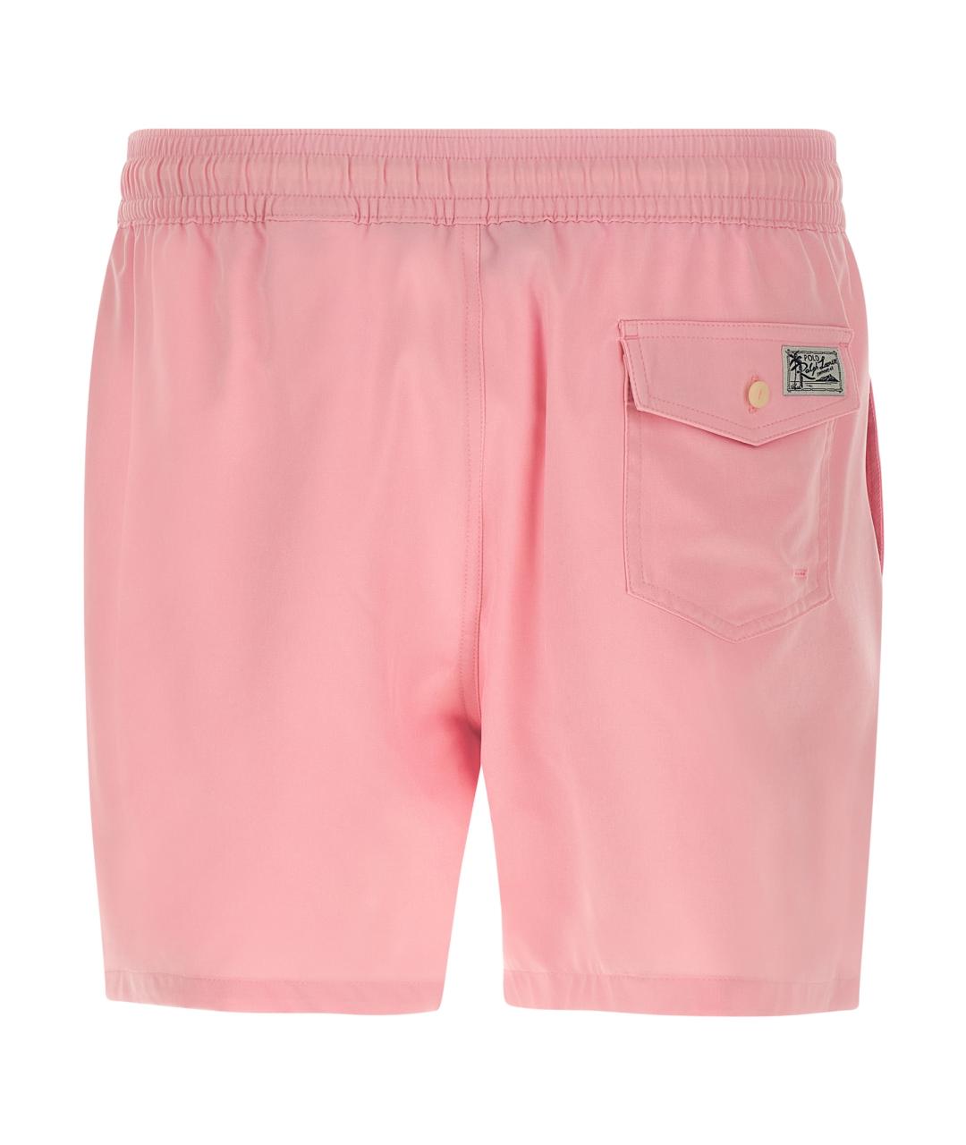POLO RALPH LAUREN Розовые полиэстеровые шорты, фото 2