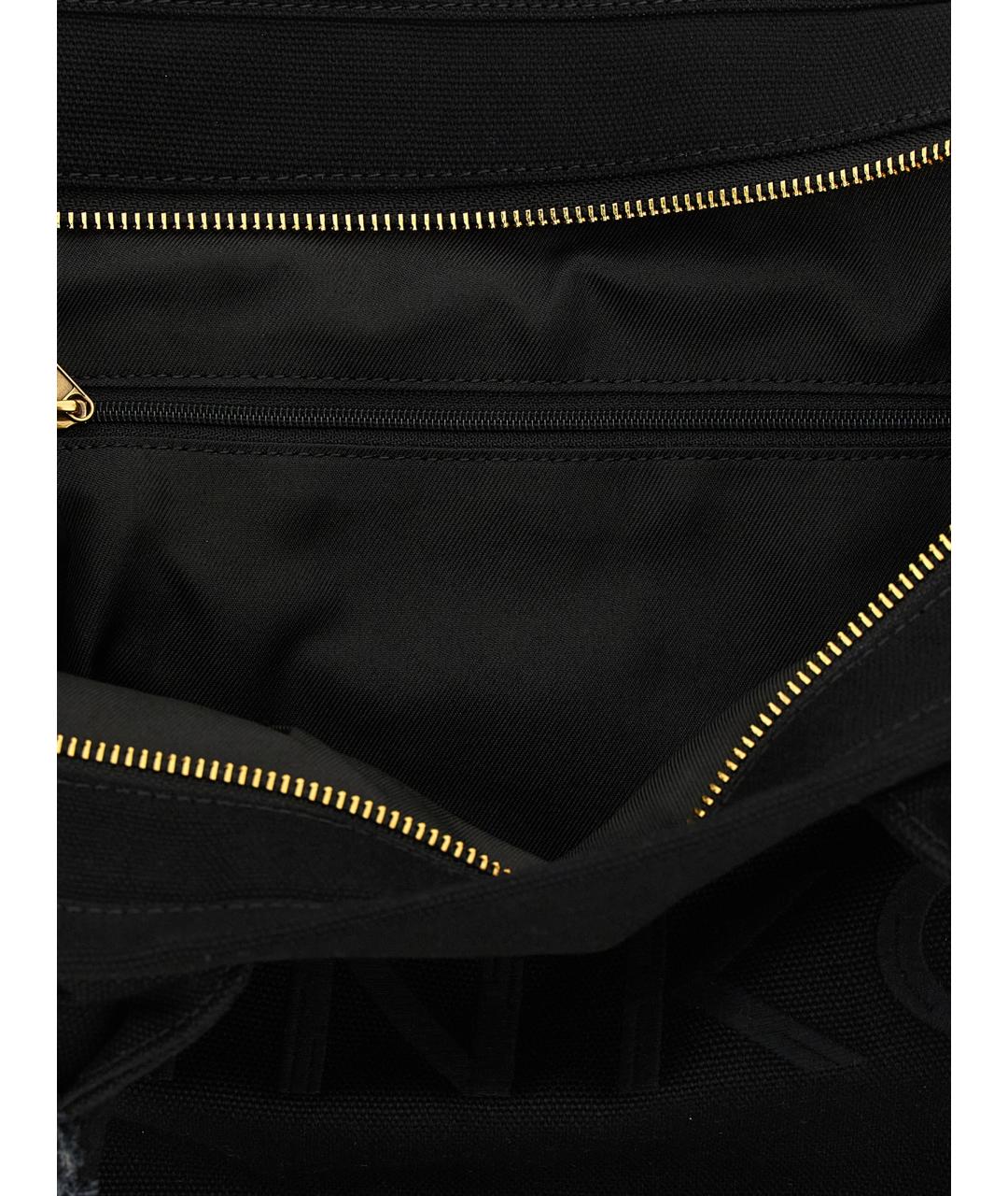 PINKO Черная хлопковая сумка тоут, фото 4