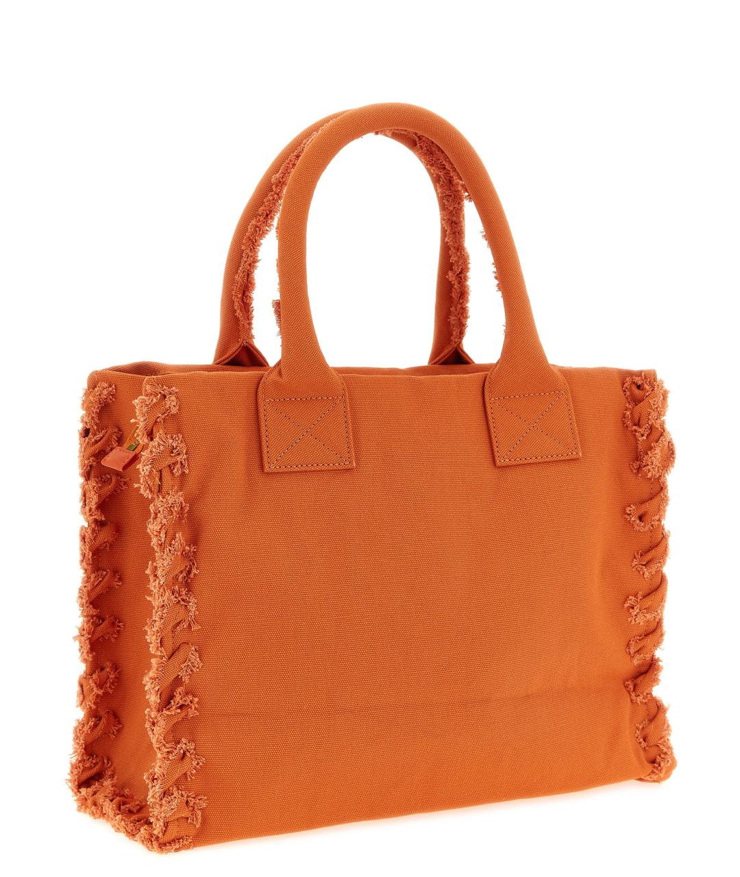 PINKO Оранжевая хлопковая сумка тоут, фото 2