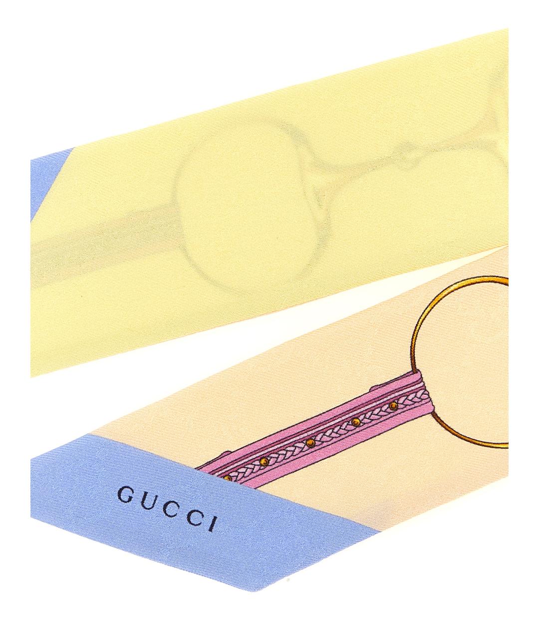 GUCCI Мульти шелковый шарф, фото 3