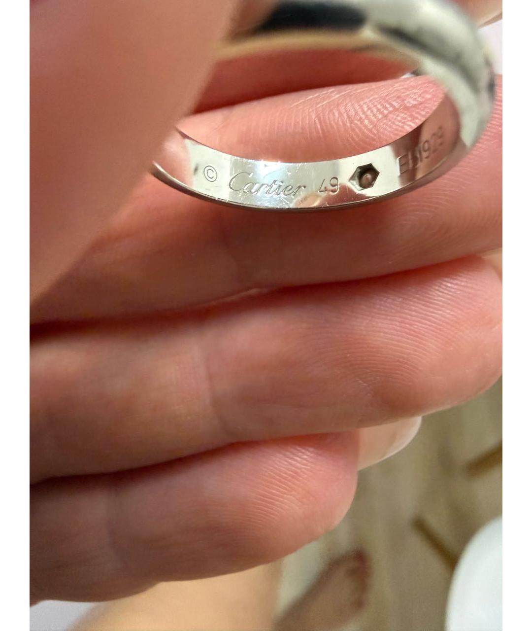 CARTIER Серебряное платиновое кольцо, фото 3