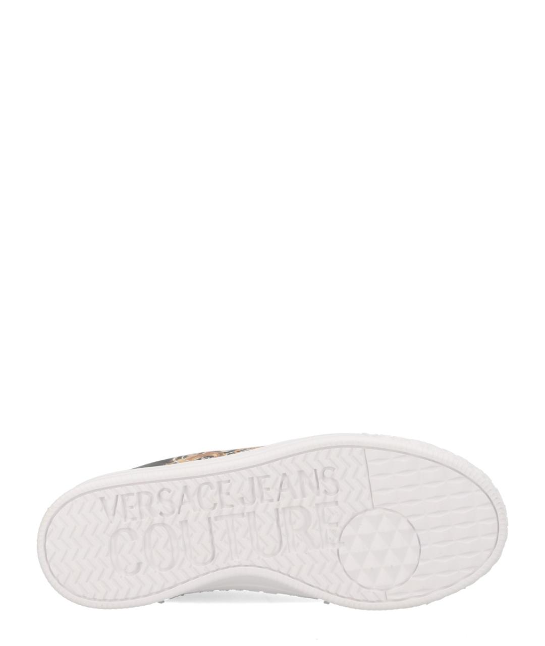 VERSACE JEANS COUTURE Черные кожаные кеды, фото 5