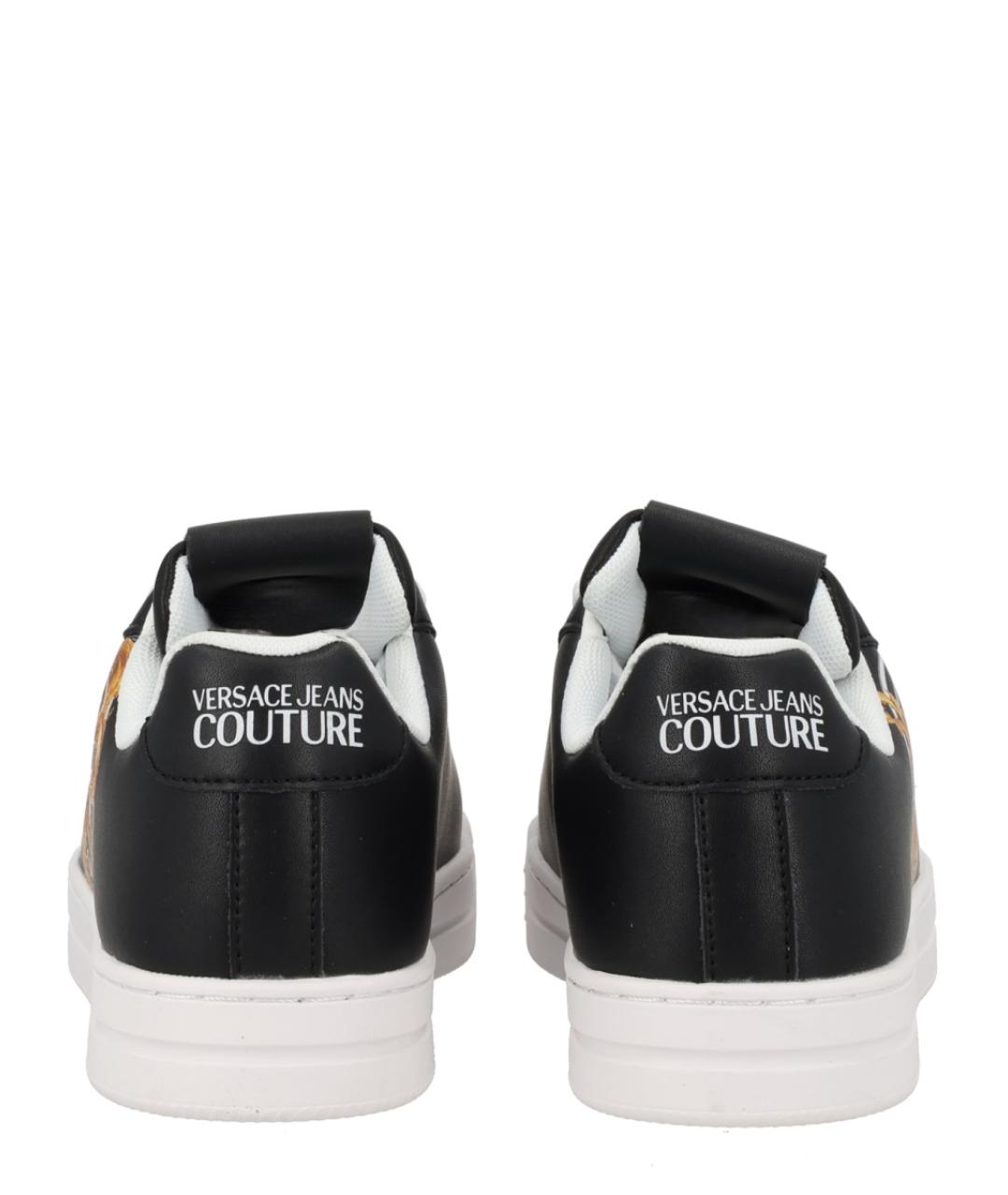 VERSACE JEANS COUTURE Черные кожаные кеды, фото 3