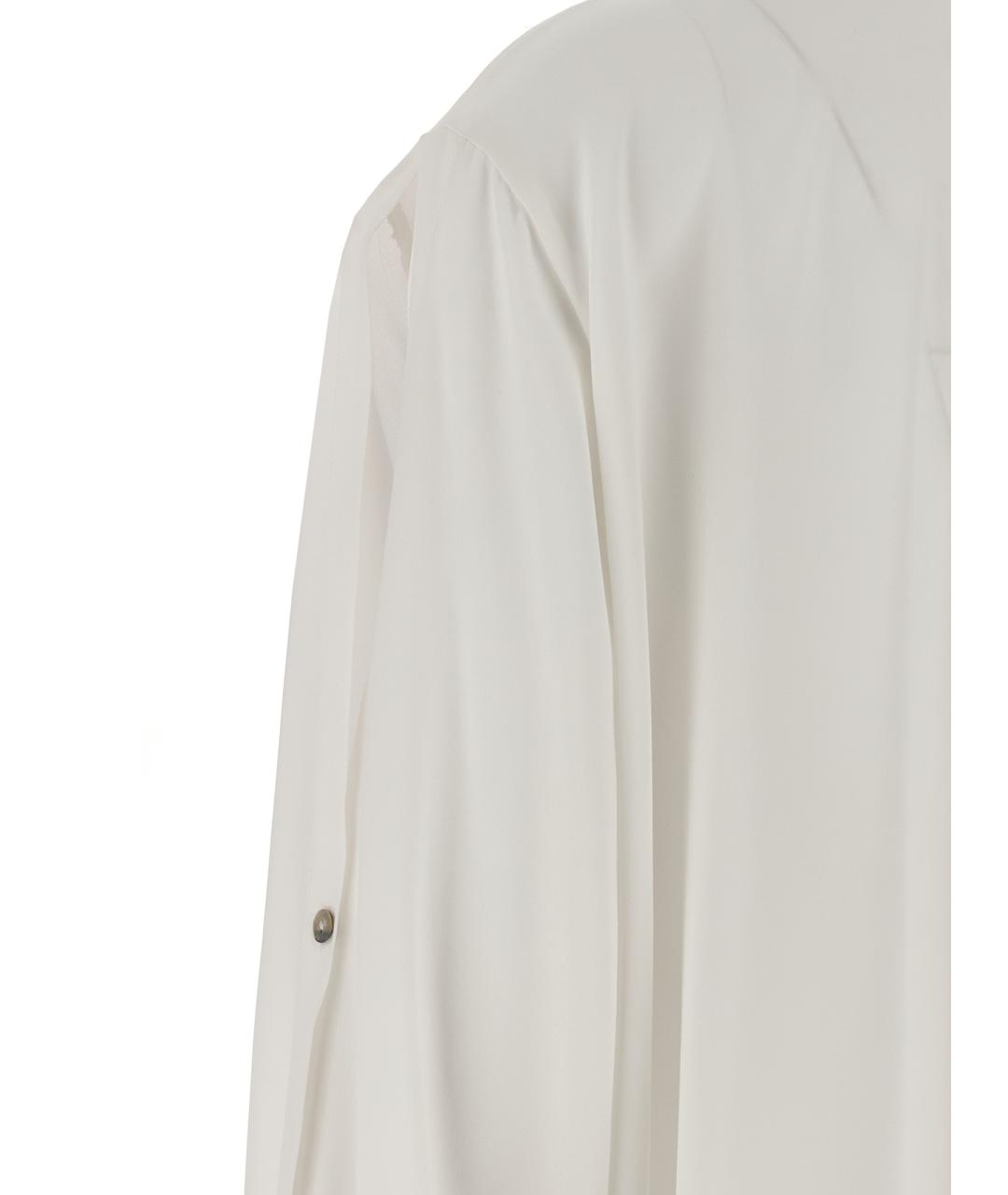 DI.LA3 PARI' Белая шелковая блузы, фото 5