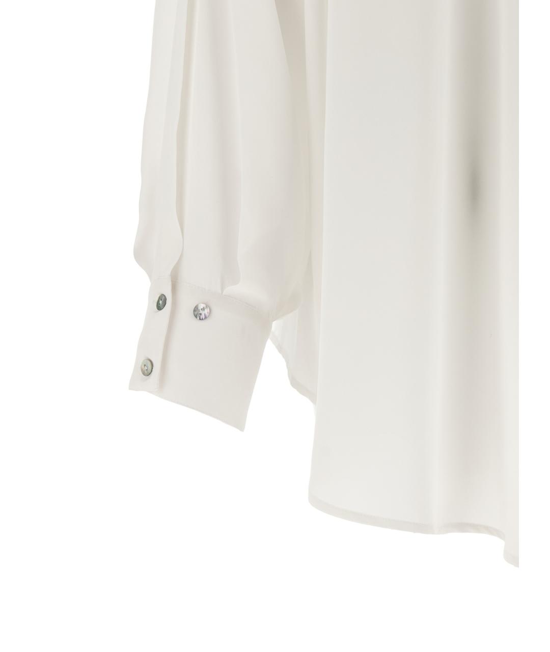 DI.LA3 PARI' Белая шелковая блузы, фото 4