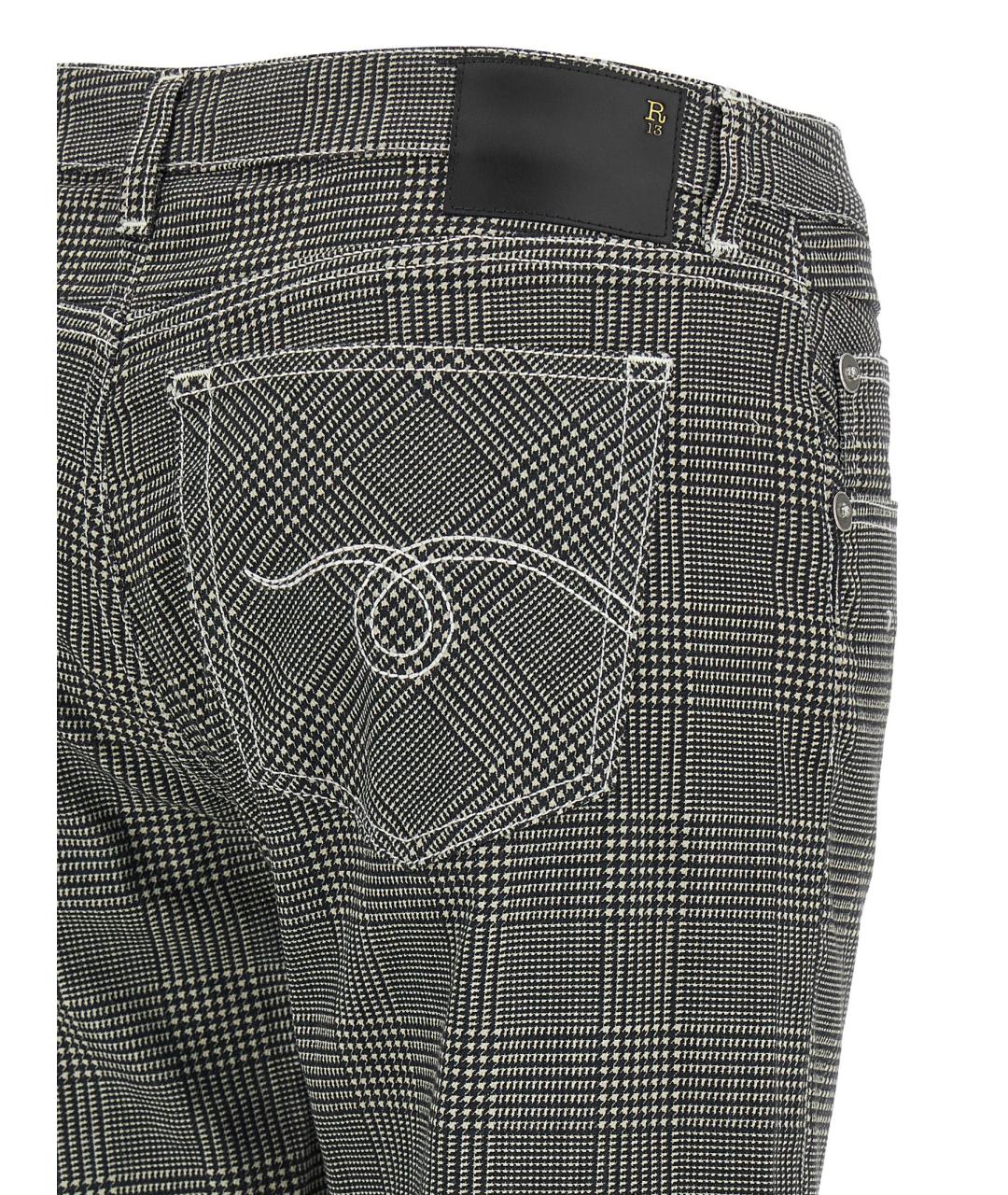 R13 Мульти хлопковые прямые джинсы, фото 4