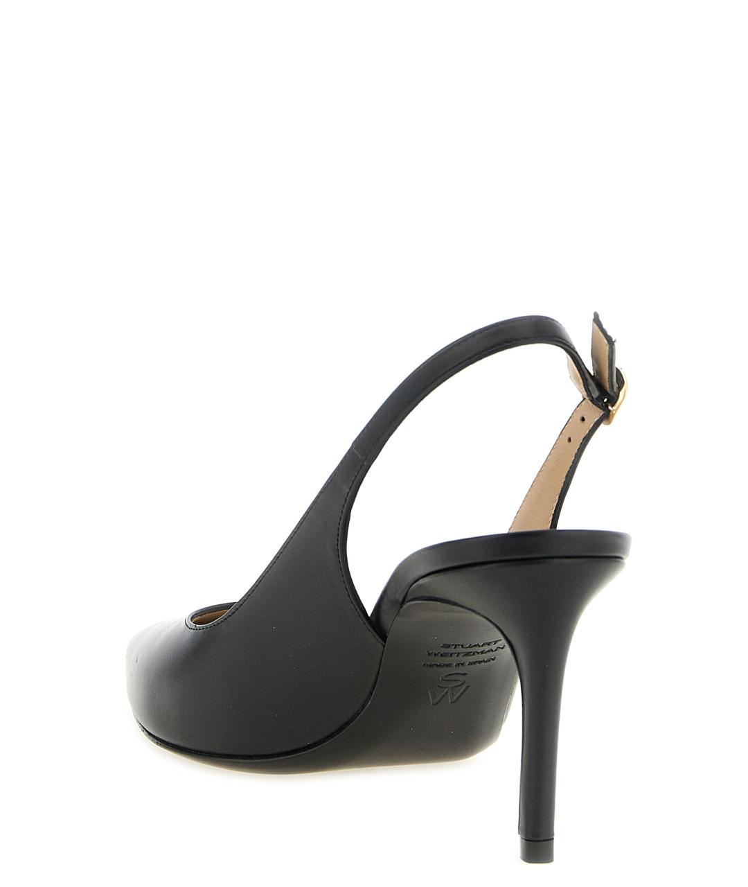 STUART WEITZMAN Черные кожаные туфли, фото 3