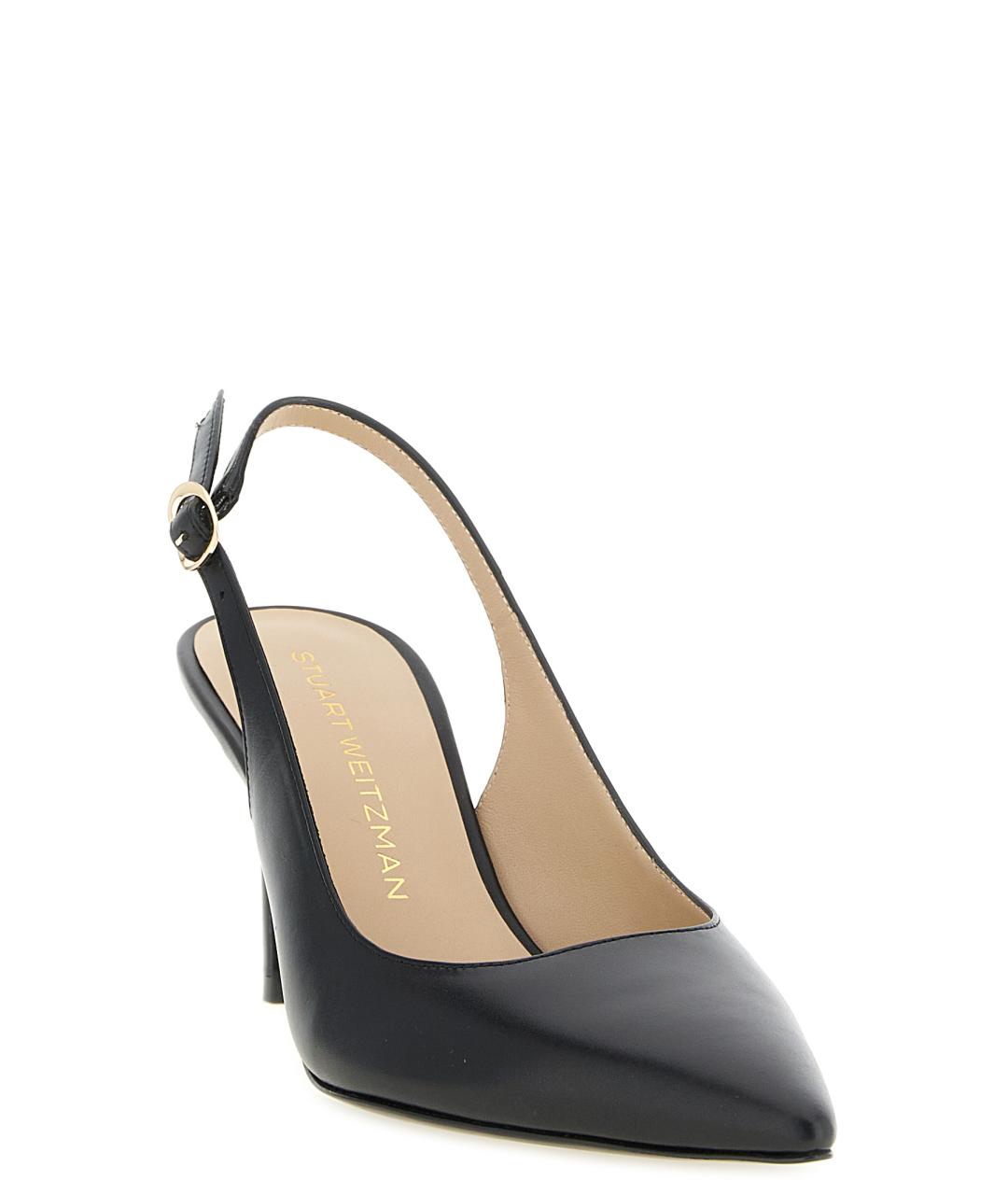 STUART WEITZMAN Черные кожаные туфли, фото 2