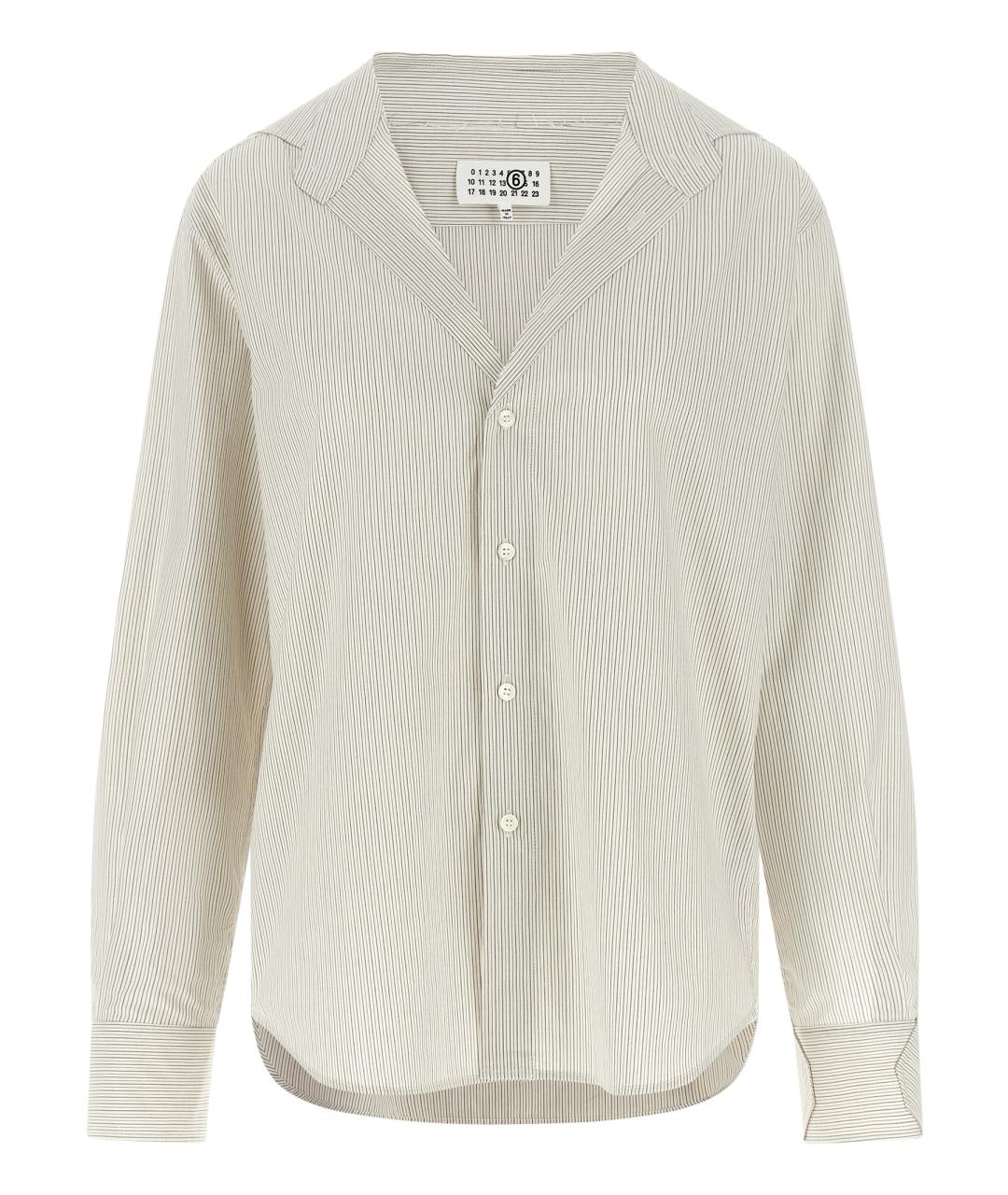 MM6 MAISON MARGIELA Серая хлопковая рубашка, фото 1