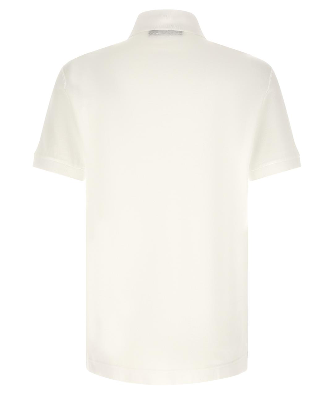 DOLCE&GABBANA Белое хлопковое поло с коротким рукавом, фото 2