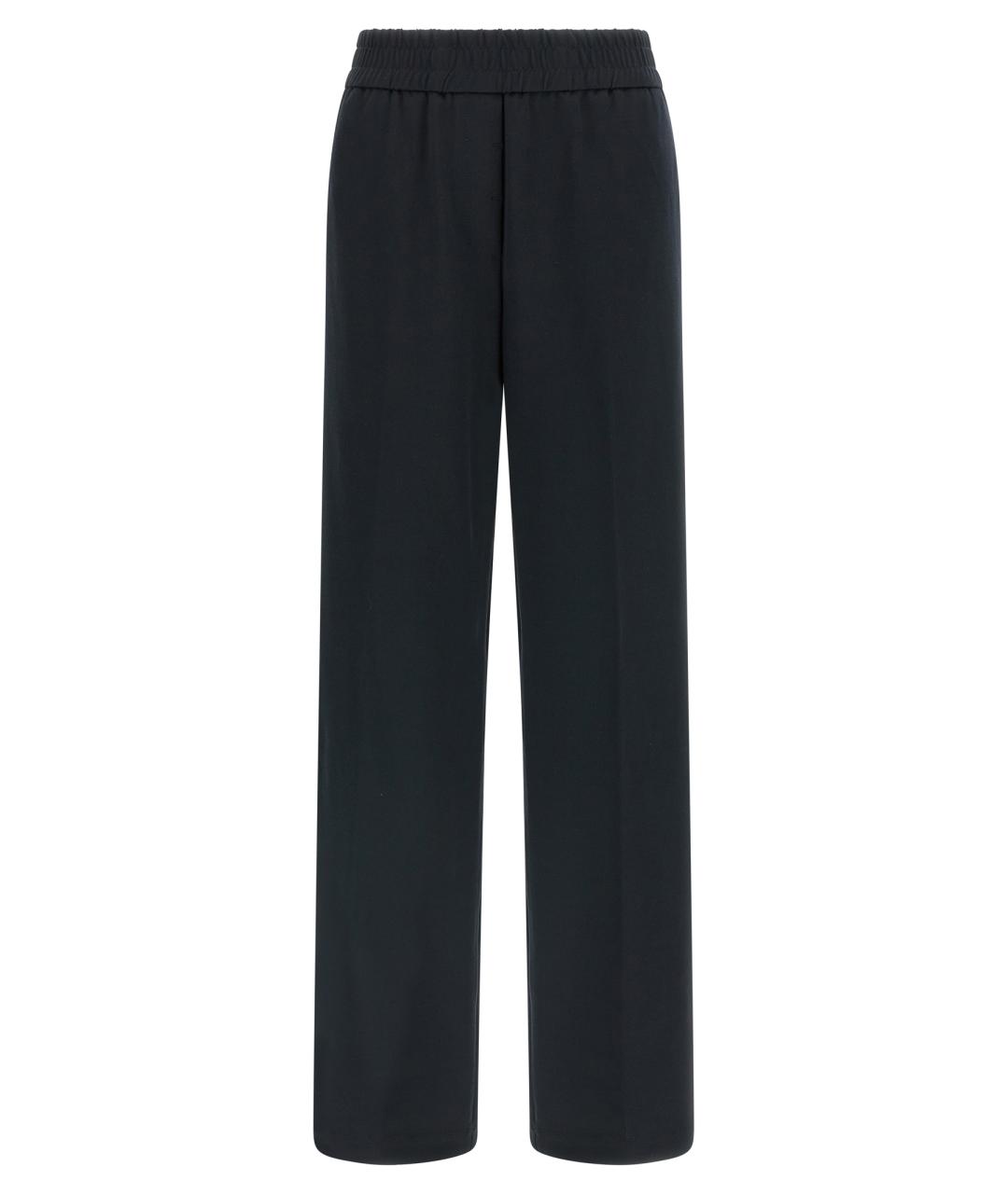 PESERICO Темно-синие хлопковые прямые брюки, фото 1