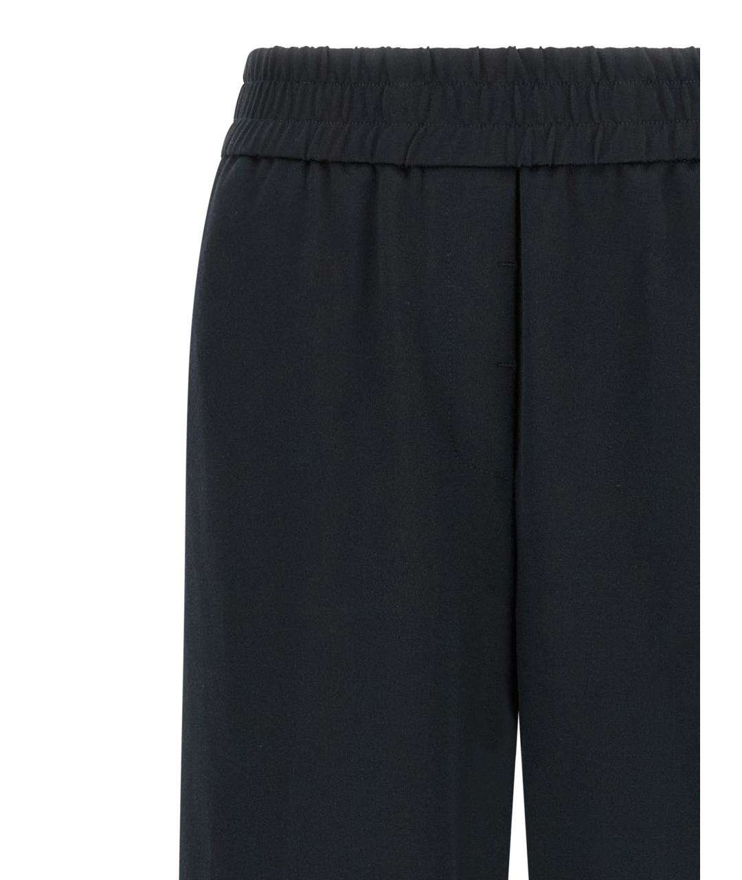 PESERICO Темно-синие хлопковые прямые брюки, фото 4