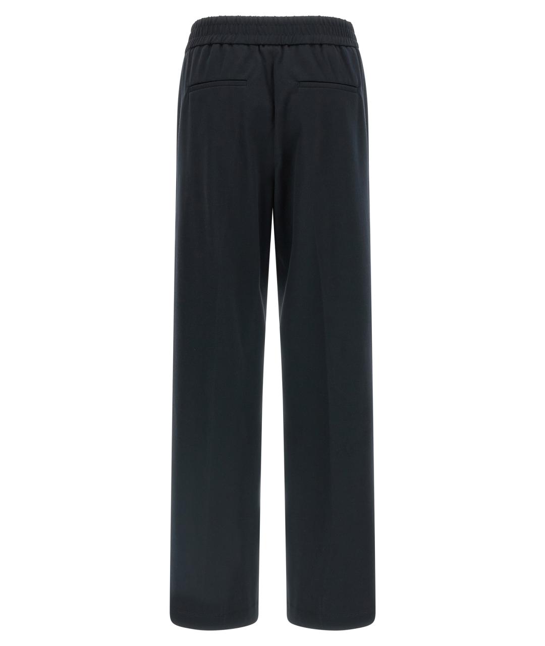 PESERICO Темно-синие хлопковые прямые брюки, фото 2